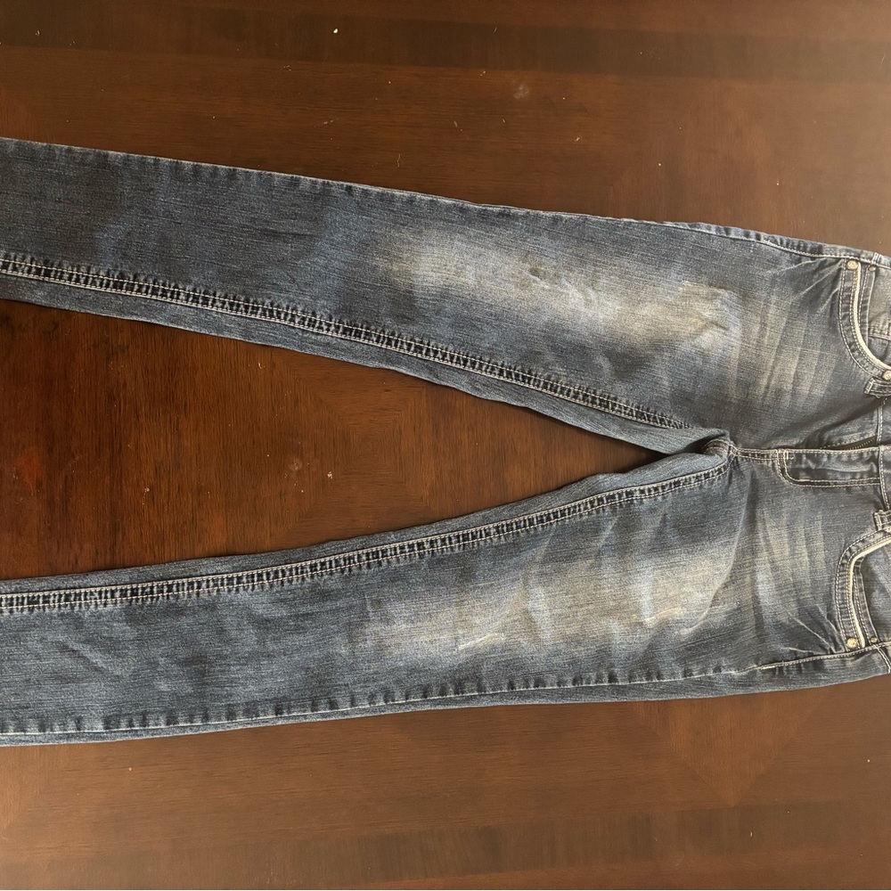 Wax skinny gemmed jeans
